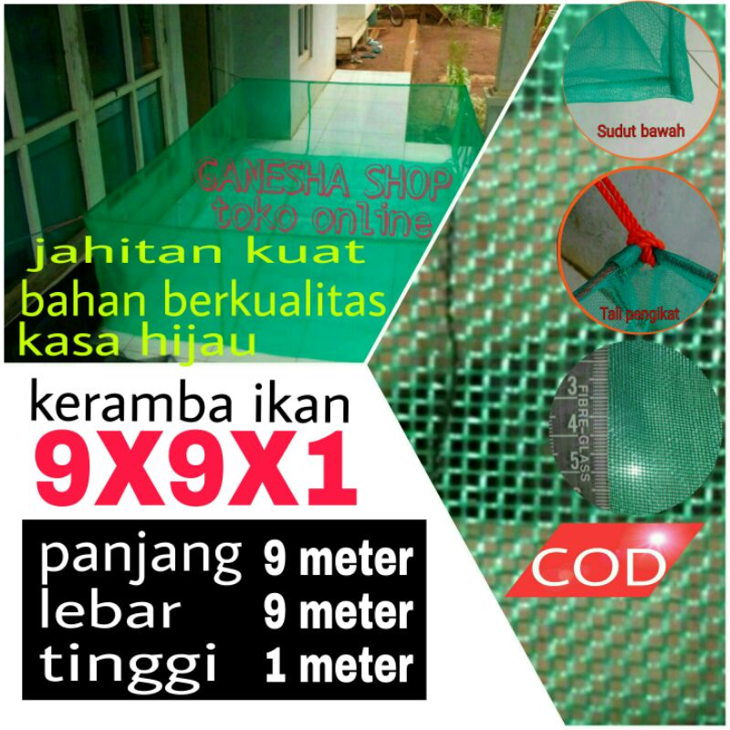 Jual Jaring Ikan Keramba Ikan Hapa Ikan Jaring Kasa Hijau Jaring Waring Hitam Rk Apung Burayak