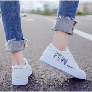 Sepatu Kets Wanita Sneaker Kucing Meow