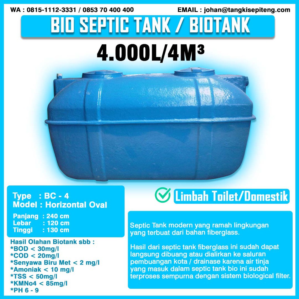 Jual Biotank M Day Liter M Septic Tank Bio Bio Septic