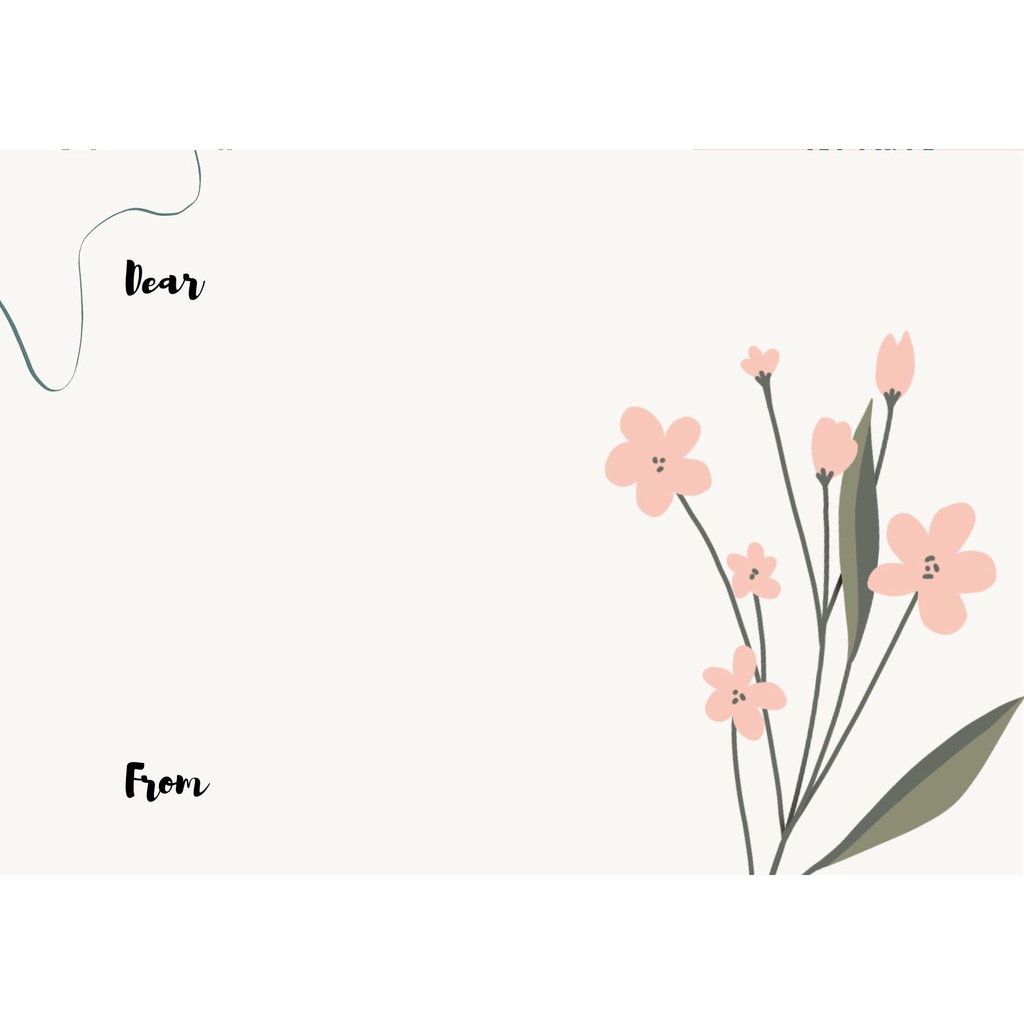 Jual KARTU UCAPAN GREETING CARD POLOS DEAR BLANK CARD BISA DI TULIS ...
