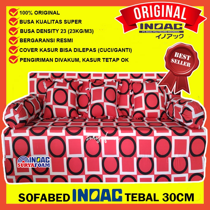 Jual Sofa Bed Inoac Asli Tebal 30cm Semua Ukuran Jumbo Bergaransi Resmi ...