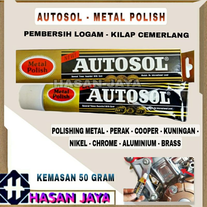 Jual Autosol Metal Polish 50 Gram 50 Gram Pengkilap Logam Polis Metal Chrome Shopee Indonesia