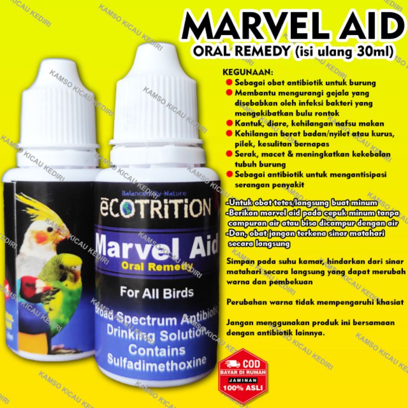 Jual MARVEL AID + MARVEL AID REPACK 30 ML +ANTIBIOTIK+ ANTIBIOTIK ...
