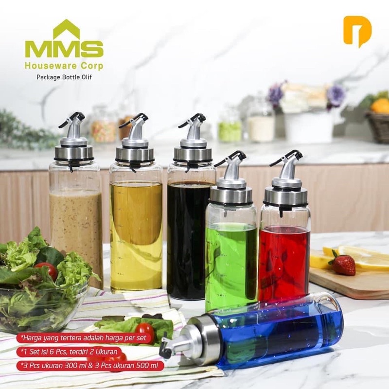 Jual MMS Package Bottle Olif 300ML 500ML Botol Minyak Kaca | Shopee ...