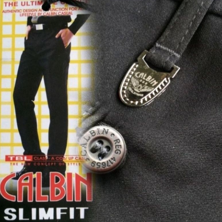 Jual Celana Calbin Pria Formal Slim fit Hitam Buat Kerja | Shopee Indonesia