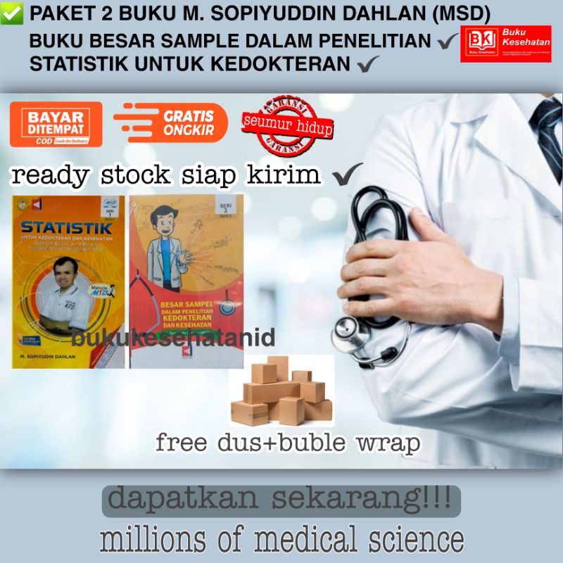 Jual BUKU STATISTIK DAN BESAR SAMPEL DALAM PENELITIAN KEDOKTERAN DAN ...