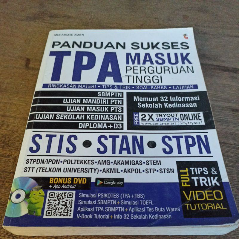 Jual Panduan Sukses TPA Masuk Perguruan Tinggi Oleh Muhammad Amien ...