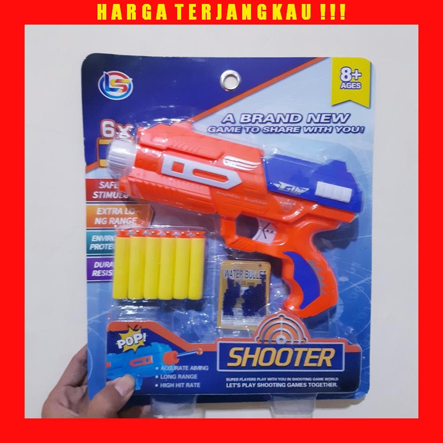 Jual Mainan Tembakan Nerf Peluru Busa & Gel Pistol Tembak Anak Soft ...