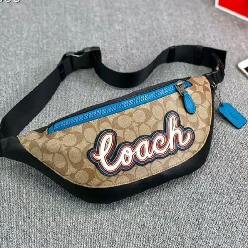 Jual tas pria waist bag Coach rivington belt bag tas pinggang sling bag