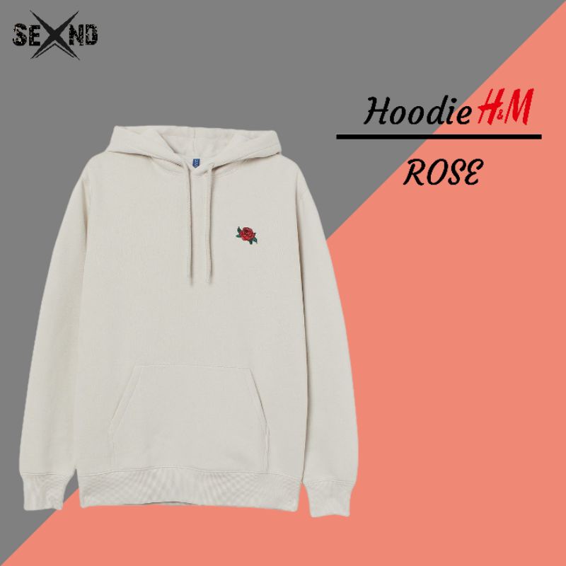 Hoodie HM Rose Cream Rose Black