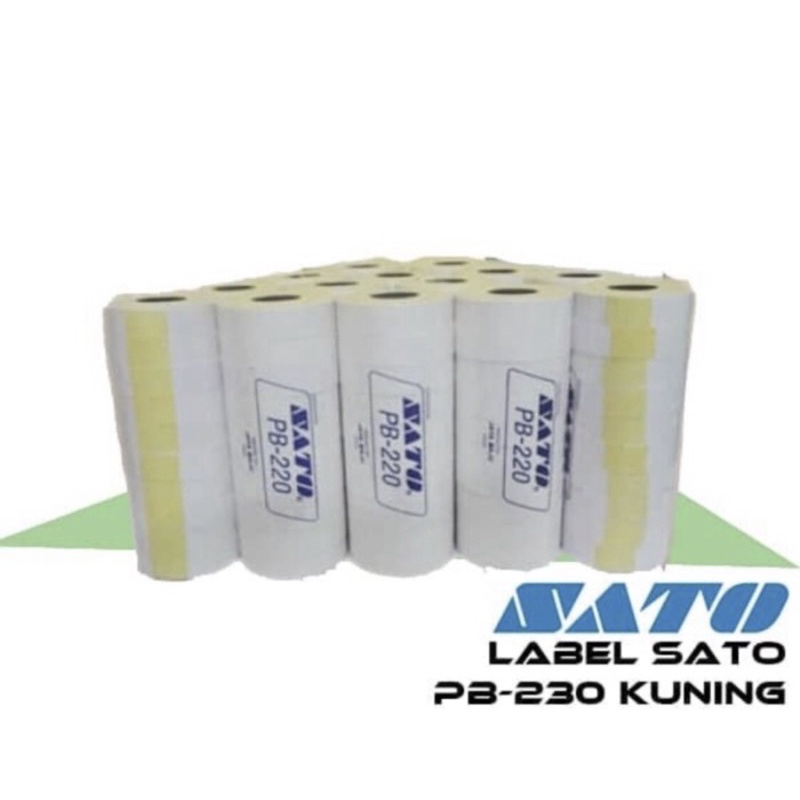 Jual LABEL SATO HANDLABEL PB 230 KUNING HARGA PER SLOP | Shopee Indonesia