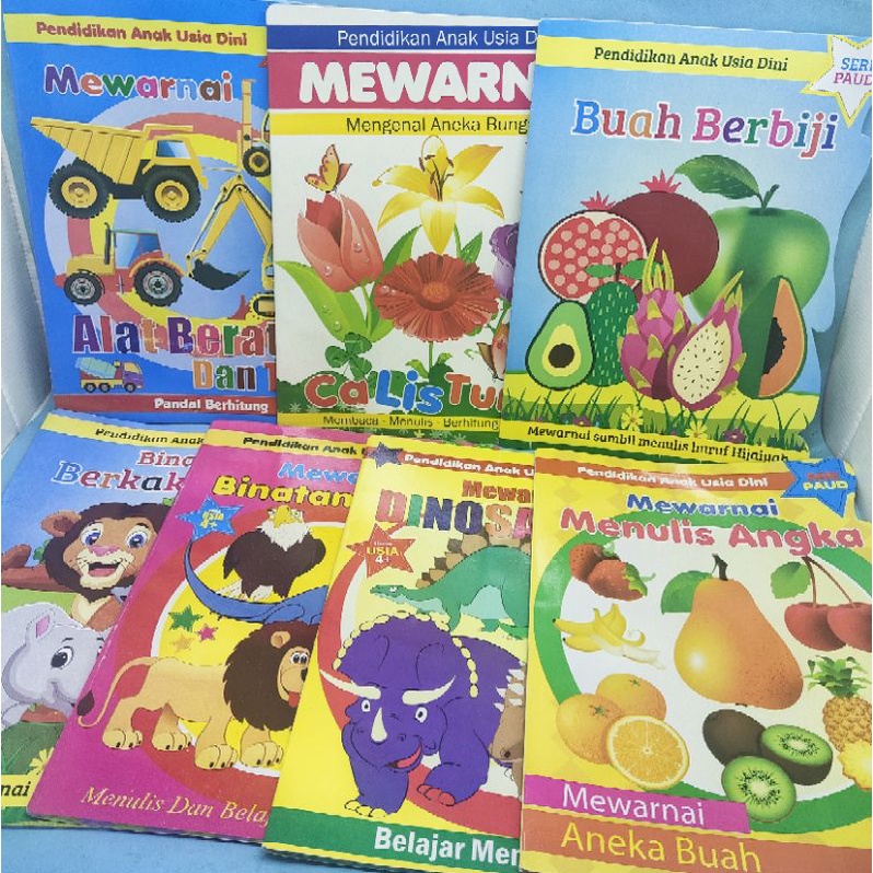 Jual Buku Mewarnai Anak PAUD Dan Tk Ukuran Besar Kertas Tebal Full ...