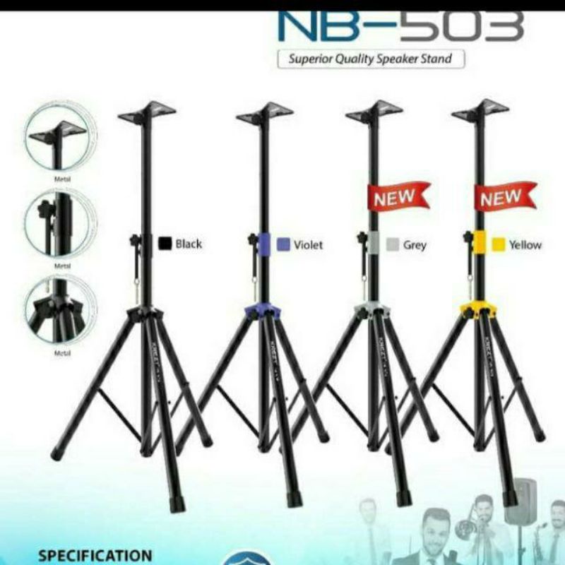 Jual Stand tripod speaker Krezt NB503 Nb503 full besi | Shopee Indonesia