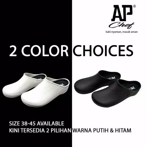 Jual AP CHEF - SEPATU CHEF - SEPATU DAPUR KARET - AP CHEF 38-45 BLACK ...