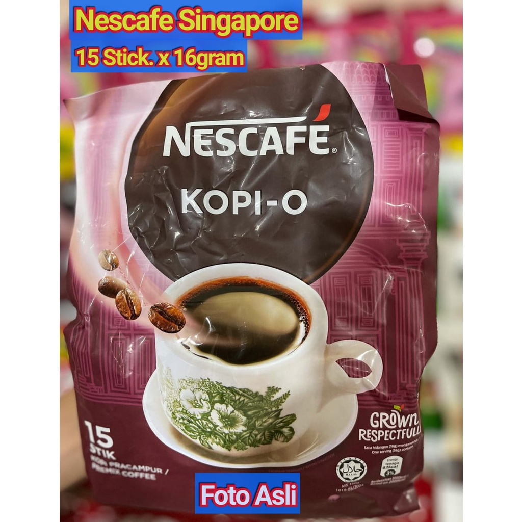 Jual Nescafe Kopi O Singapore - 15stick x 16gram / pack | Shopee Indonesia