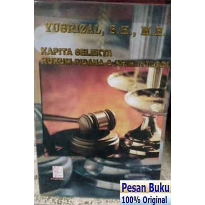 Jual Buku Kapita Selekta Hukum Pidana Dan Kriminologi Yusrizal | Shopee ...