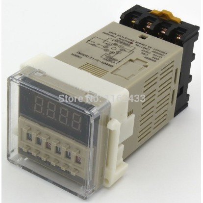 Jual DH48S-S AC 220V repeat cycle DPDT time delay relay / timer ...