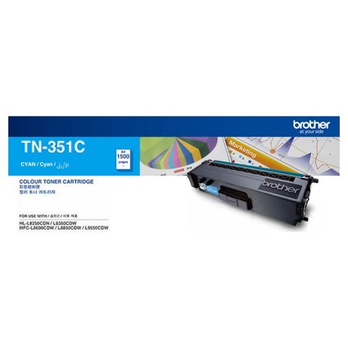 Toner Brother Original TN351 Cyan for HL-L8250CDN, HL-L8350CDW, MFC-L8850CDW - Original Resmi (2)