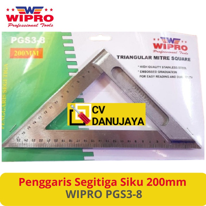 Jual Penggaris Garisan Stainless Steel Besi Segitiga Segi Tiga Siku