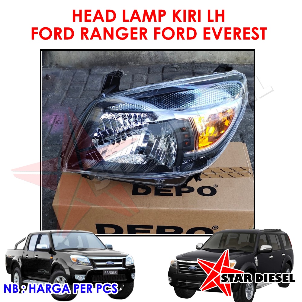 Jual Lampu Depan Ford Everest Lampu Besar Bagian Kiri Head Lamp Kiri Lh Ford Ranger Shopee