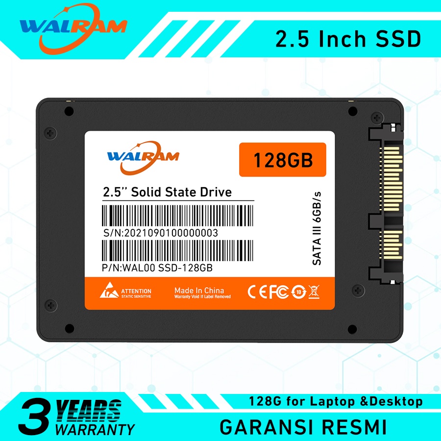 Jual SSD Walram 128GB SATA III 2.5" 6GB/S GARANSI RESMI - Bukan SSD ...