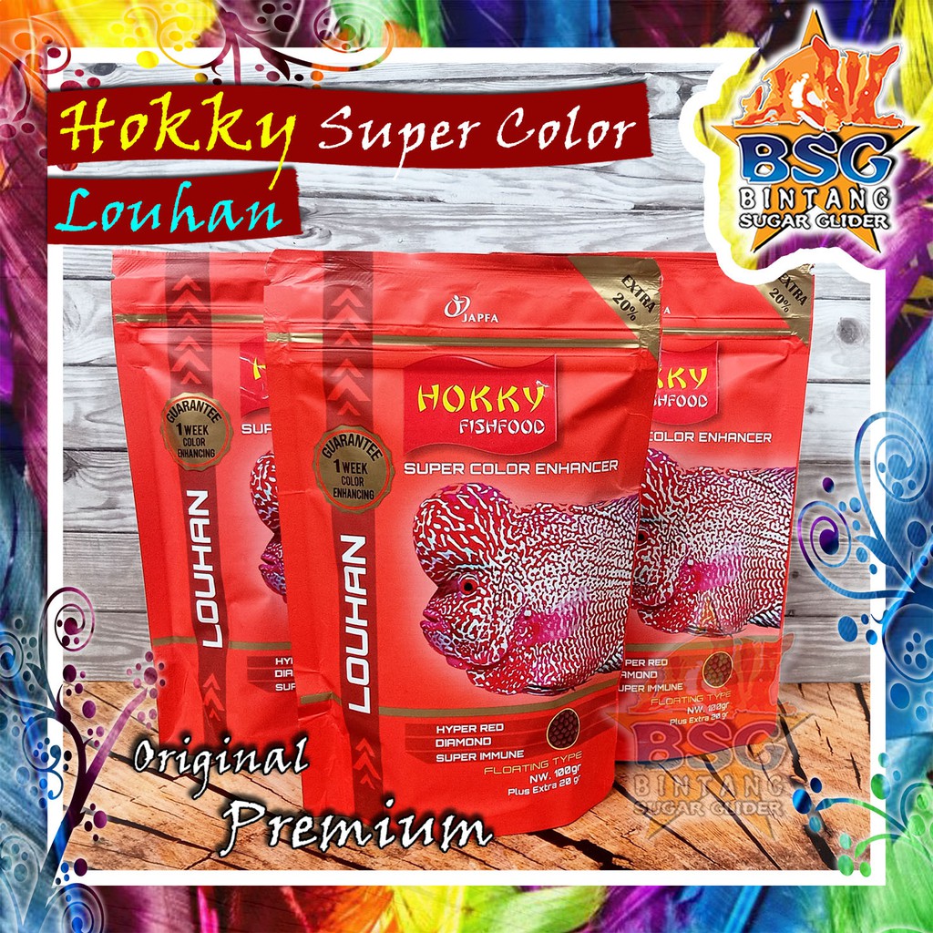 Jual Hokky Super Color Louhan Original Makanan Ikan Fish Food