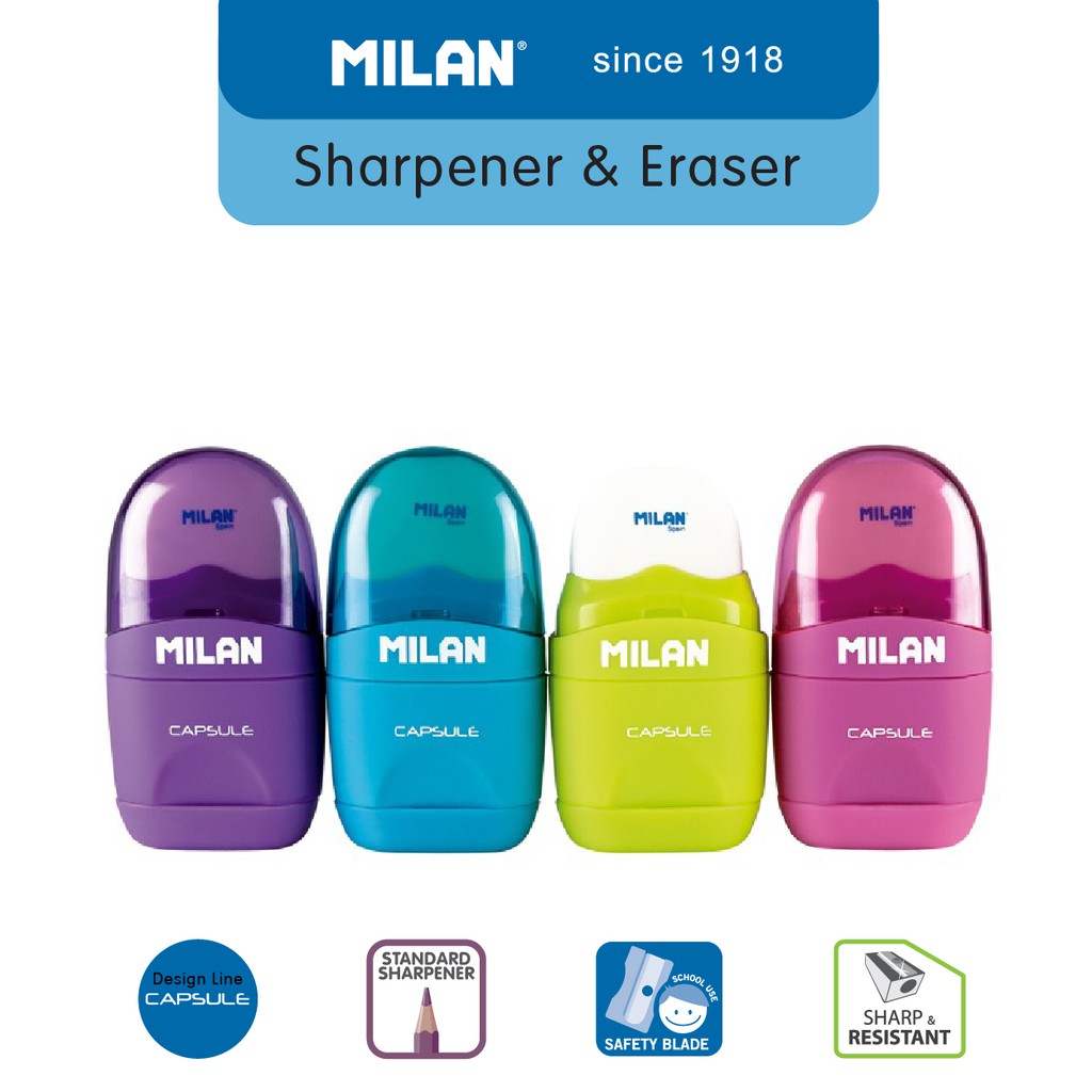 Jual Milan Rautan Serutan + Penghapus Kapsul / Sharpener + Eraser