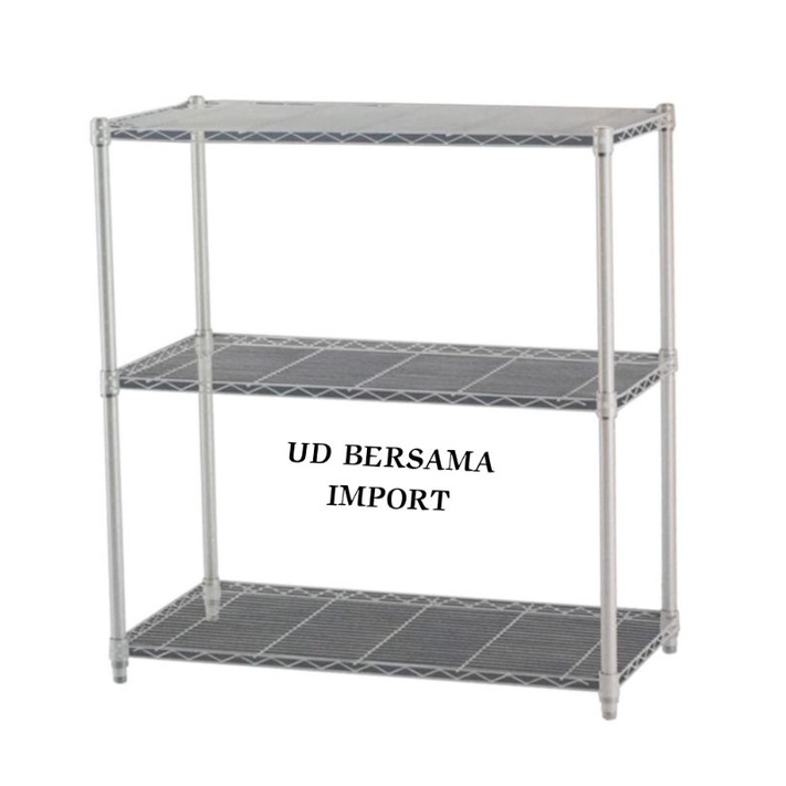 Jual Rak Kawat 3 Tingkat 90x45x102 Cm Rak barang Serbaguna Rak Metal ...