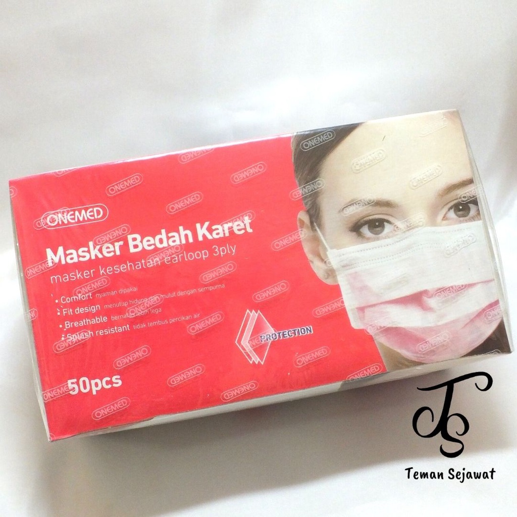 Jual MASKER EARLOOP BEDAH ONEMED MEDIS 3 PLY ISI 50 ORI | Shopee Indonesia