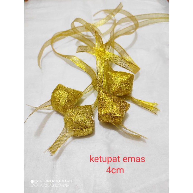 Jual Ketupat Pita Gold Emas Ukuran 4 Cm Shopee Indonesia