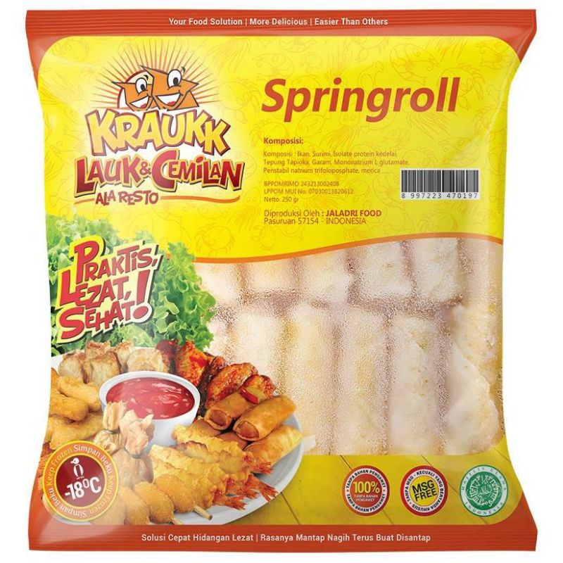 Jual SPRINGROLL KRAUKK LUMPIA SEAFOOD 250gr frozen food makanan beku ...