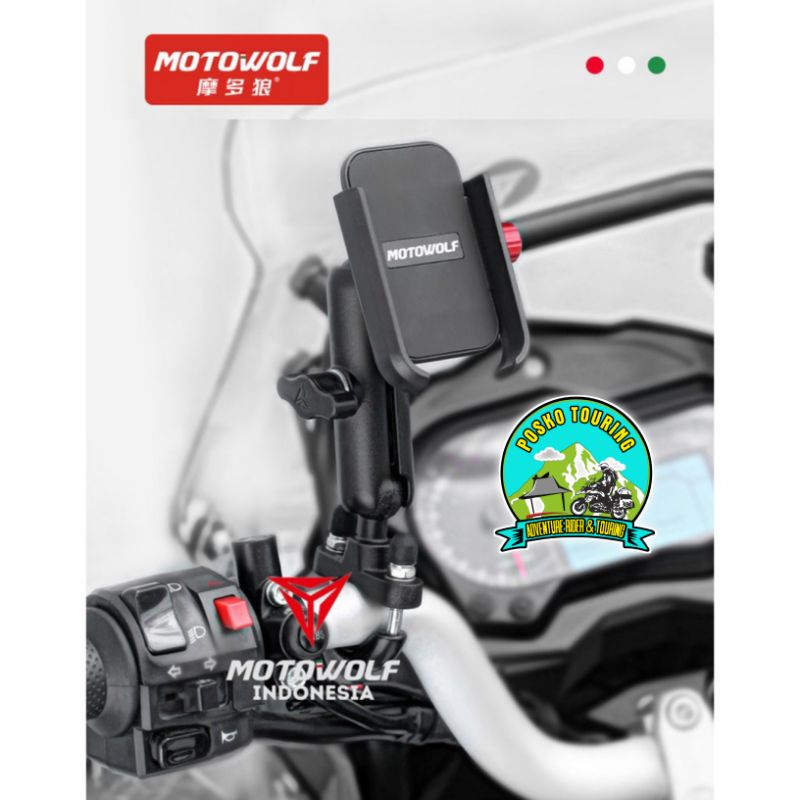 Jual Holder Hp Motowolf Holder Hp Touring Bahan Kuat Stang Spion Shopee Indonesia