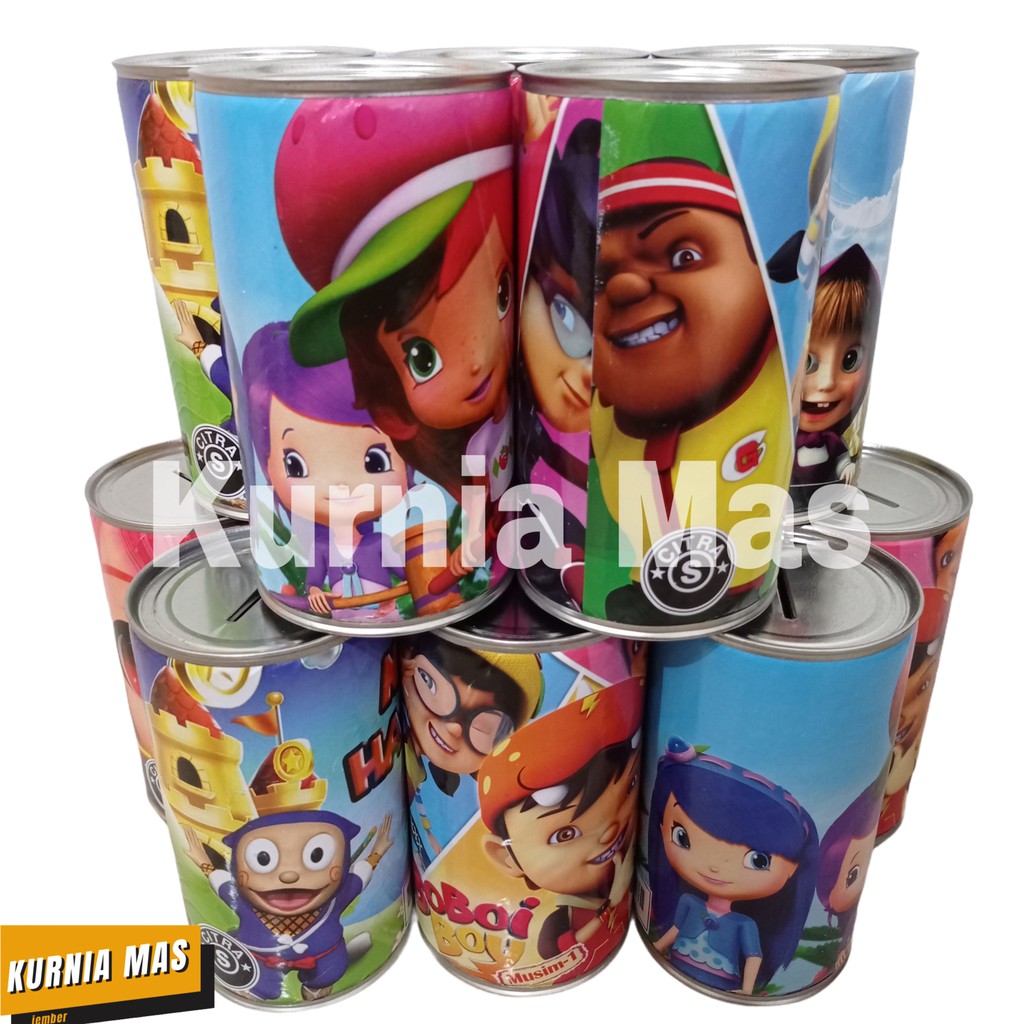 Jual Celengan Target Karakter Murah Celengan Anak Tabung Kaleng