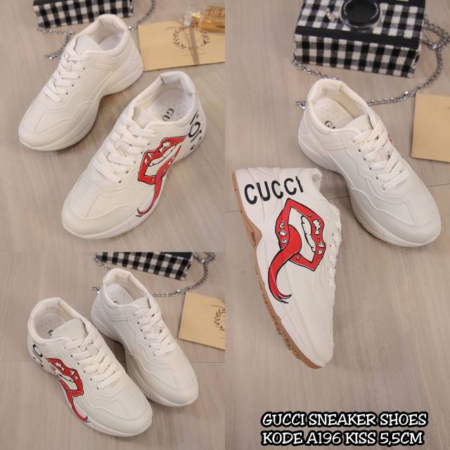 Gucci kiss sneakers hot sale