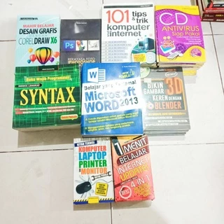 ( PROMO BUKU MURAH ORIGINAL ) BUKU KOMPUTER / TEKNOLOGI / PHOTOSHOP / PROGRAMMER / ORIGINAL