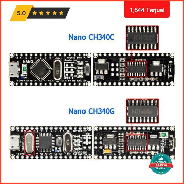 Jual Extra Cashback Robotdyn Arduino Nano V3 Atmega328 Ch340 Microusb Limited Shopee Indonesia 8274