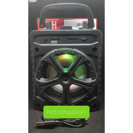 Jual Speaker Bluetooth besar bass radio fm tf bluetooth aux usb baterai ...