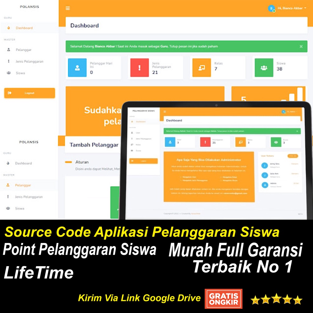 Source Code Aplikasi Pelanggaran Siswa