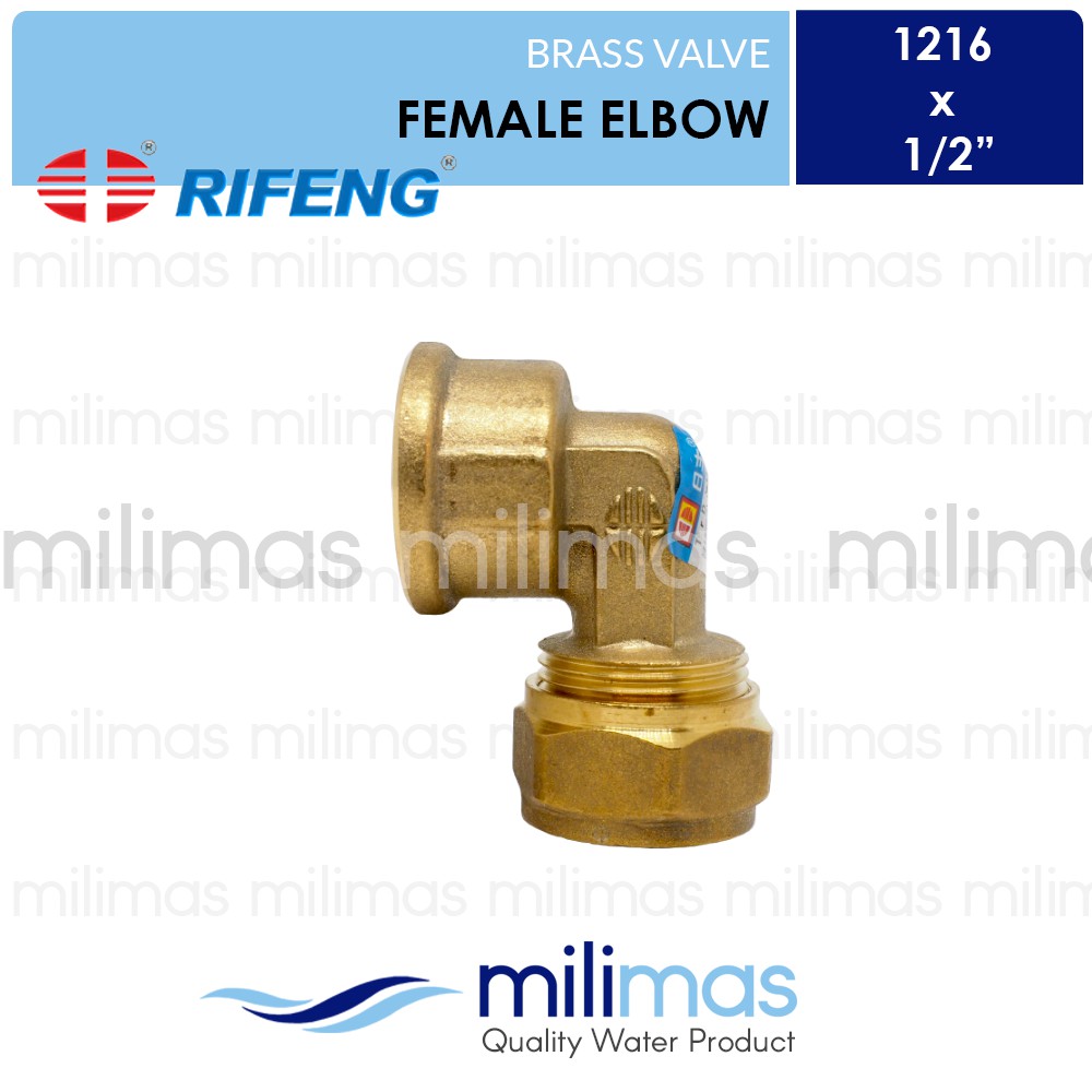 Jual RIFENG - Female Elbow / Verlup Keni Kuningan Uk. 1216 x 1/2