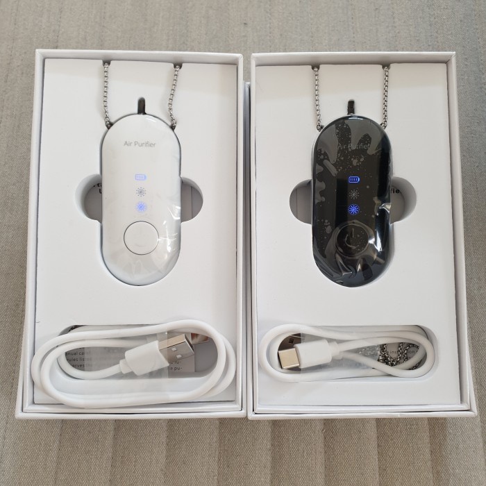 Jual Portable Air Purifier / Kalung Air Purifier Pro Hitam Shopee