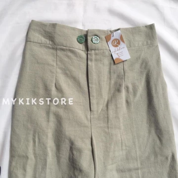Laura Slim Kulot Highwaist Mykikstore Basic Kulot Basic Pants Kulot Linen