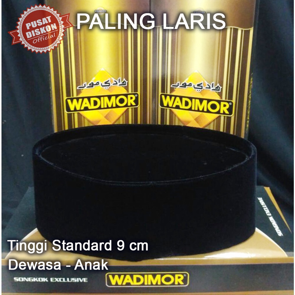 Peci Songkok AC Kopiah Wadimor Hitam Polos Peci Hitam Peci Polos Songkok Hitam Songkok Polos Kopiah
