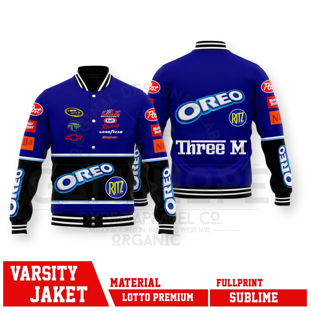 Jual VARSITY JACKET RACING NASCAR OREO TERBARU | Shopee Indonesia