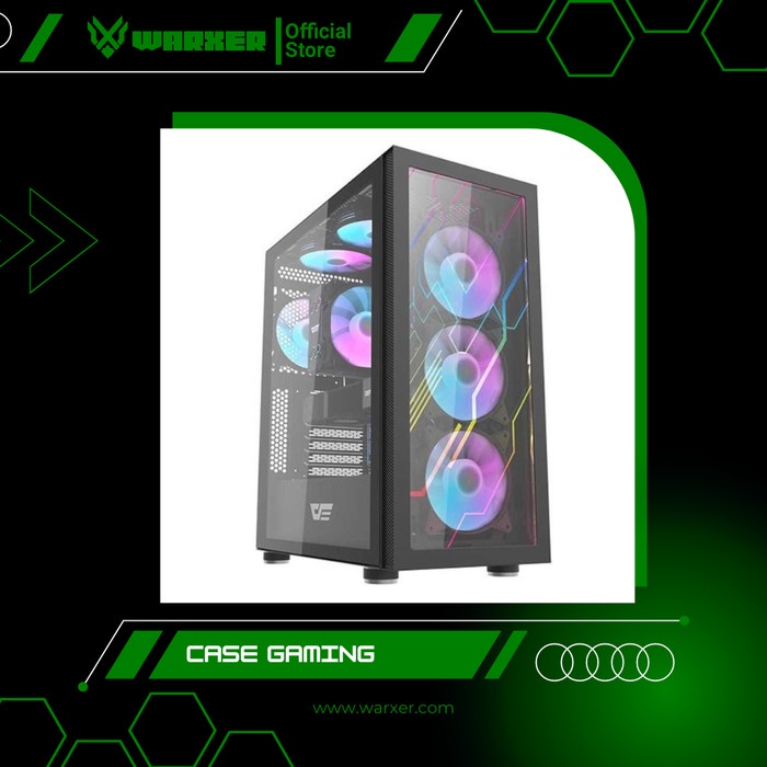 Jual aigo darkFlash DK210 Black Luxury Graffiti ARGB LED ATX Gaming