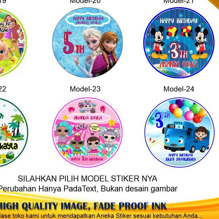 Jual Stiker Ulang tahun Anak (1pack = 100pcs) Shopee Indonesia