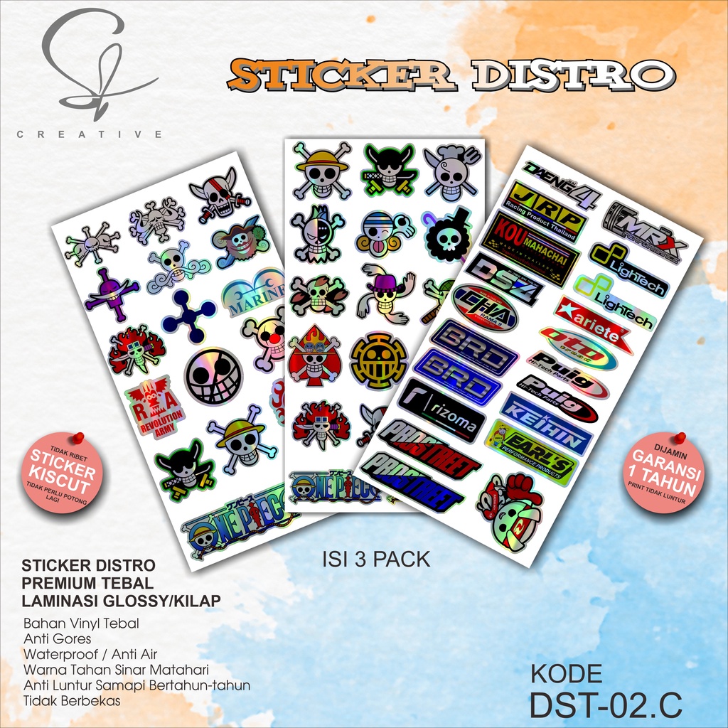 Jual Sticker Pack Distro Aesthetic Hologram Dst.02 | Shopee Indonesia