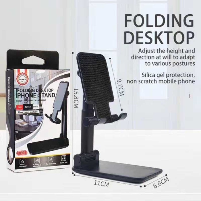 Jual Stand HP Bahan Stainless Portable Folding Desktop Standing Besi ...
