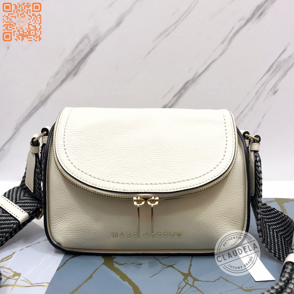 Jual MARC JACOBS Mini Groove Messenger Crossbody Bag In Marshmallow White With Gold Hardware