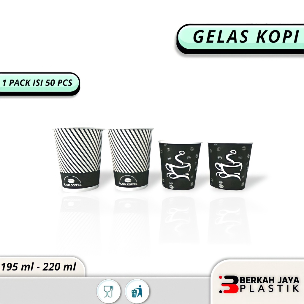 Jual Paper Cup / Gelas Kertas Minuman Tahan Panas / 9 Oz 6,5 Oz - 220ml ...