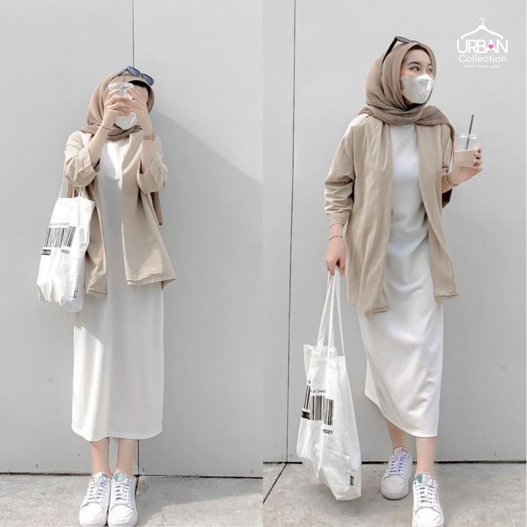 Jual INNER DRESS [SLEEVELESS] PANJANG BAHAN JERSEY TANPA LENGAN - INER ...